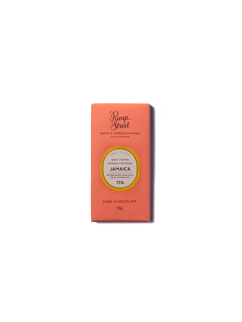 Pump Street Jamaica 75% dark chocolate.